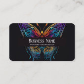 Neon Colors  Butterfly Black Visitekaartje (Voorkant)