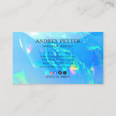 neon colors gemstone opal visitekaartje (Achterkant)