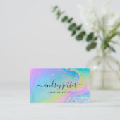 neon colors gemstone opal visitekaartje (Staand voorkant)