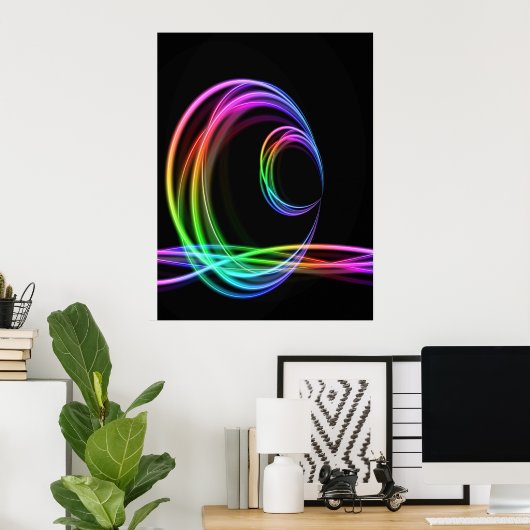 Neon Colors Glow Stick Poster (Thuiskantoor)