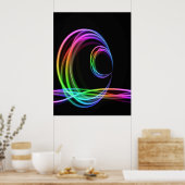 Neon Colors Glow Stick Poster (Keuken)