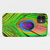 Neon Colors Peacock Feather Case-Mate iPhone Case (Achterkant (horizontaal))