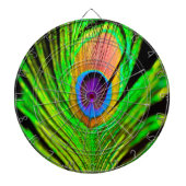 Neon Colors Peacock Feather Dartbord (Voorkant)