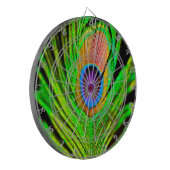 Neon Colors Peacock Feather Dartbord (Voorkant Links)