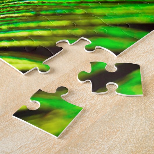 Neon Colors Peacock Feather Legpuzzel (Zijkant)