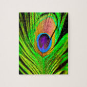 Neon Colors Peacock Feather Legpuzzel (Verticaal)