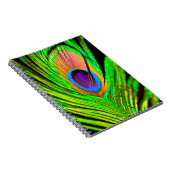 Neon Colors Peacock Feather Notitieboek (Rechterzijde)