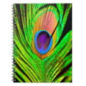 Neon Colors Peacock Feather Notitieboek (Voorkant)