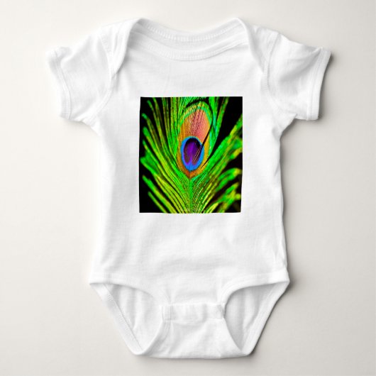 Neon Colors Peacock Feather Romper (Voorkant)