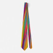Neon Colors Stripe Necktie Stropdas (Voorkant)