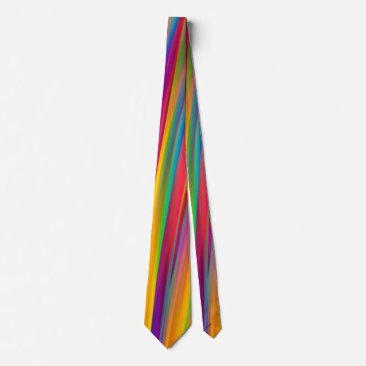Neon Colors Stripe Necktie Stropdas (Voorkant)