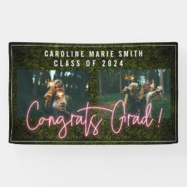 Neon Congrats Afstuderen 2 fotografie Spandoek