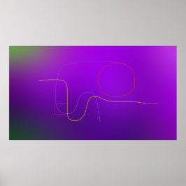 Neon Contours Poster