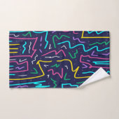 Neon Contrast Space Art Bad Handdoek (Handdoek)
