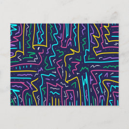 Neon Contrast Space Art Briefkaart