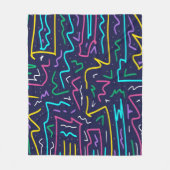 Neon Contrast Space Art Fleece Deken (Voorkant)
