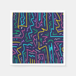 Neon Contrast Space Art Servet