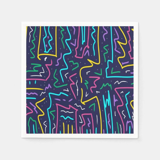 Neon Contrast Space Art Servet (Voorkant)