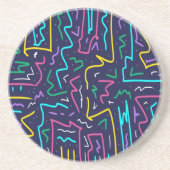 Neon Contrast Space Art Zandsteen Onderzetter (Voorkant)