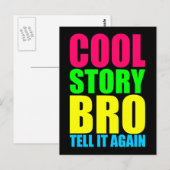 Neon Cool Gebeurtenis Bro Briefkaart (Voorkant / Achterkant)