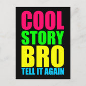 Neon Cool Story Bro Briefkaart (Voorkant)