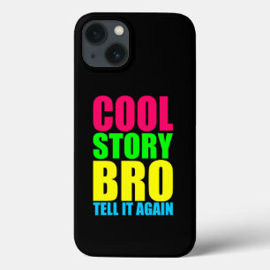 Neon Cool Story Bro iPhone 13 Hoesje