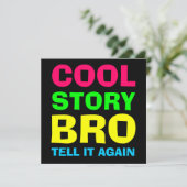 Neon Cool Story Bro Kaart (Staand voorkant)