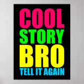 Neon Cool Story Bro Poster (Voorkant)