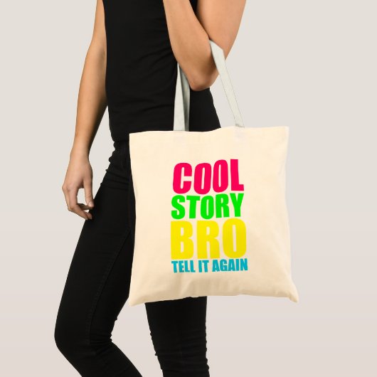 Neon Cool Story Bro Tote Bag (Voorkant (product))