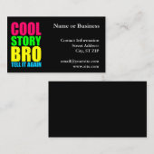 Neon Cool Story Bro Visitekaartje (Voorkant / Achterkant)
