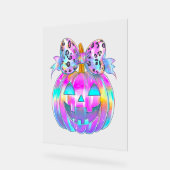 Neon Coquette Halloween Pumpkin Acryl Bord (Hoek)