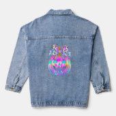 Neon Coquette Halloween Pumpkin Denim Jacket (Achterkant)