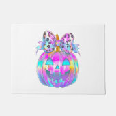 Neon Coquette Halloween Pumpkin Deurmat (Voorkant)