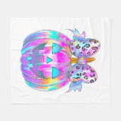 Neon Coquette Halloween Pumpkin Fleece Deken (Voorkant (Horizontaal))