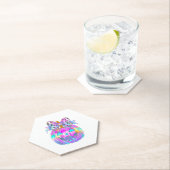 Neon Coquette Halloween Pumpkin Kartonnen Onderzetters (Insitu)