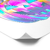 Neon Coquette Halloween Pumpkin Poster (Hoek)