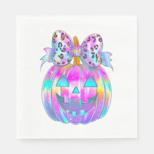 Neon Coquette Halloween Pumpkin Servet
