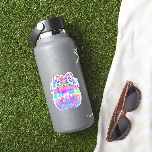 Neon Coquette Halloween Pumpkin Sticker (HydroFlask Insitu)