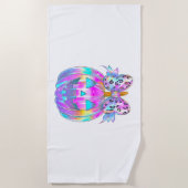 Neon Coquette Halloween Pumpkin Strandlaken (Voorkant)