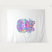 Neon Coquette Halloween Pumpkin Wandkleed (Voorkant (horizontaal))