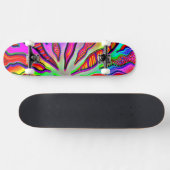 Neon Coral Branch Skateboard (Horizontaal)