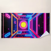 Neon Corridor: een digitale odyssee Strandlaken (Voorkant)