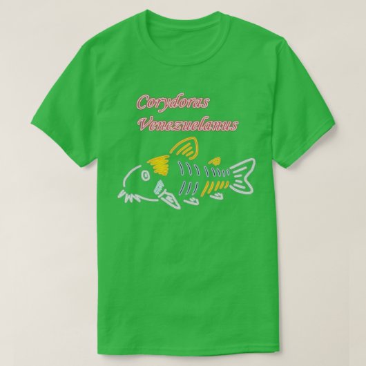 neon corydoras t-shirt (Design voorkant)