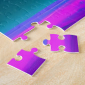Neon Cosmic Cloudscape met Twinkling Stars Legpuzzel (Zijkant)