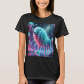 Neon Cosmic Lion T-shirt ontwerp. (Voorkant)