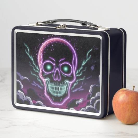 Neon Cosmic Skull (In situ)