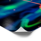 Neon Cosmic Splash – Vibrant Abstract Fantasy Art Perfect Poster (Hoek)