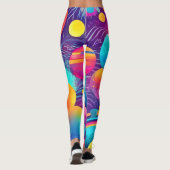 Neon Cosmos Abstract Design Leggings (Achterkant)