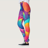 Neon Cosmos Abstract Design Leggings (Links)
