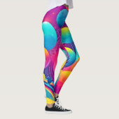 Neon Cosmos Abstract Design Leggings (Rechts)